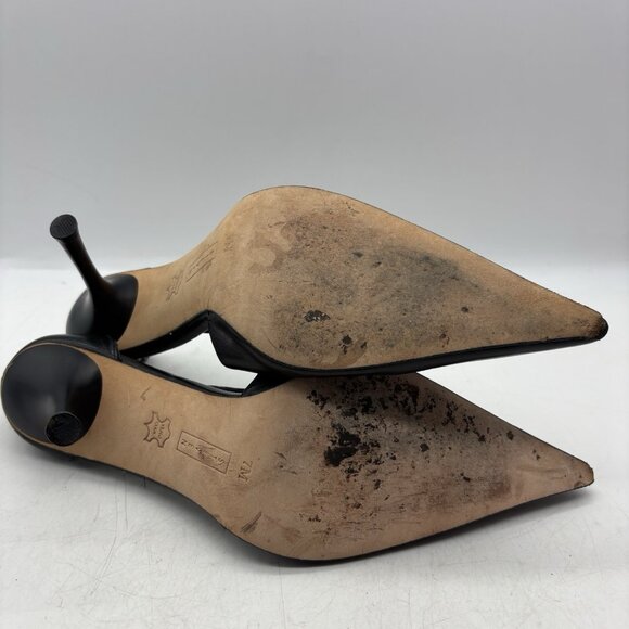 Steve Madden Studded Pumps Pointed Toe Black Leather US Size 7 M Y2K - Picture 13 of 15